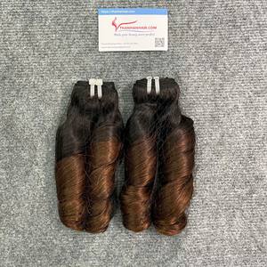 Bon marché, extensions de cheveux humains vietnamiens à boucles rebondissantes à double tirage, extensions de cheveux en trame avec cheveux bouclés - Product Image 4