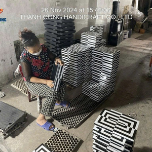 โต๊ะฝังเปลือกมะพร้าวคุณภาพสูงโต๊ะแบบเน้นเสียงธรรมชาติสำหรับนักออกแบบและผู้ค้ารองรับการสร้างแบรนด์ตามต้องการ - Product Image 4