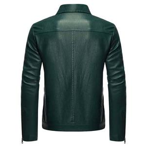 Nouvelle arrivée, veste bomber en cuir de vache véritable pour homme, col rabattu, fermeture éclair, couleur unie, coupe classique, vêtements d'automne - Product Image 2