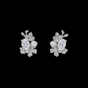 Boucles d'oreilles demi-courbes en diamant de laboratoire avec or rose 18 carats, certifiées IGI, pour usage quotidien, style américain - Product Image 2