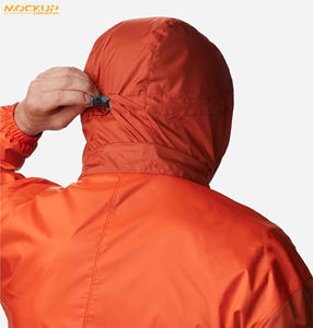 Veste coupe-vent de haute qualité pour hommes, imprimée sur mesure, fermeture à glissière complète, enduite d'hiver, style High Street - Product Image 5