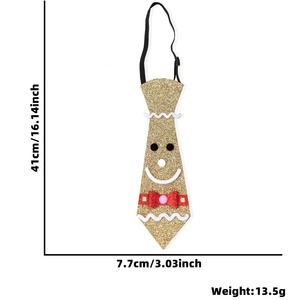 Corbata navideña <span class=keywords><strong>de</strong></span> dibujos animados <span class=keywords><strong>para</strong></span> fiestas navideñas y decoración festiva Accesorio <span class=keywords><strong>de</strong></span> regalo novedoso divertido - Product Image 5