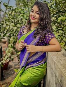 Luxueux saris en soie Jacquard lourd bordure dorée tenue traditionnelle indienne pakistanaise élégante de style Bollywood pour l'été et l'hiver - Product Image 5