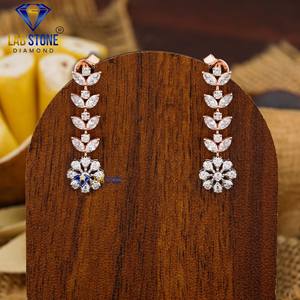 6.62 TDW rond et marquise collier de diamants coupe or rose Cvd/Hpht diamant collier de diamants Labstone - Product Image 4