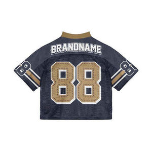 Venta mejor venta al por mayor precio barato fútbol Jerseys 100% poliéster manga corta cuello en V Color personalizado Logo Anti-UV STAR LINE - Product Image 3