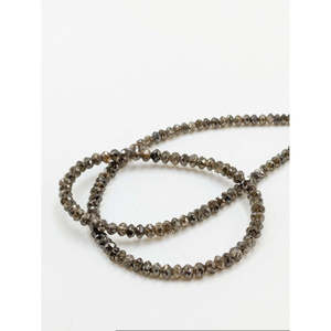 Collier de perles de diamant champagne rare, perles de diamant naturel de 4 mm, bijoux personnalisés, cadeau d'anniversaire parfait - Product Image 1