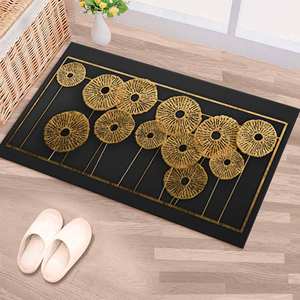 Tapis moderne imprimé effet métallique : Grand, décoratif, tendance, couloir, noir, effet 3D, décoration de mariage, tapis fin non tissé - Product Image 5