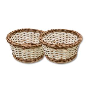 Handcrafted Rustic RATTAN BREAD STORAGE <b>BASKET</b> Wicker <b>Basket</b> with Wooden Base <b>Displaying</b>, Serving, and Storing Bread - Product Image 1