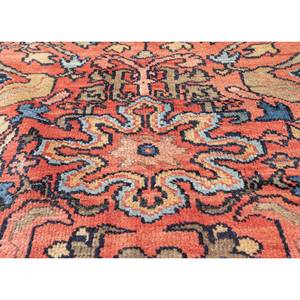 Aalam Hand Knotted Wool Rugs <b>Red</b> & Orange Floral & Abstract Pattern 9x12 Rectangle for Home Entryway & Living Room Pae-6394 - Product Image 3