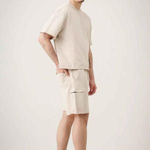 Conjunto de Camiseta y Pantalones Cortos con Diseño Personalizado, Lavado Ácido, Transpirable, Vintage, de Manga Corta, Algodón French Terry, para Hombre - Product Image 6