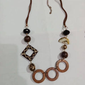 Conjunto de collar de resina con cadena de eslabones de moda Perla Fiestas religiosas Bodas Idea de regalo perfecta por Crescent Crafts - Product Image 1