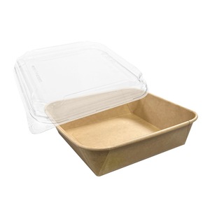 Boîte alimentaire jetable en papier kraft avec logo personnalisé de Taïwan, boîte à emporter écologique - Product Image 1