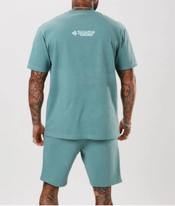 Conjunto corto informal de talla grande de alta calidad, conjunto de pantalones cortos atléticos informales para hombre, conjunto de pantalones cortos para hombre de verano - Product Image 2