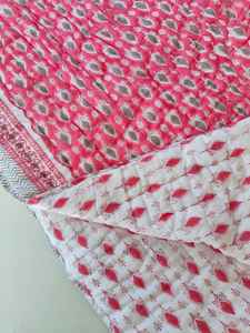 Handmade Jaipuri Block Print Cotton Razai <b>King</b> <b>Size</b> Kantha Reversible Dohar - Product Image 5