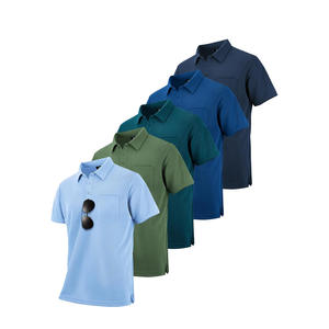 Polos Personalizables de Manga Larga para Hombre para Primavera/Verano, Tejido Jersey Transpirable con Cuello Alto y Diseño Sólido - Product Image 2