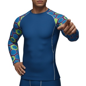 Wholesale Long Sleeve <b>Compression</b> Wear Fitness Gym <b>Shirts</b> Custom Sublimated BJJ Rashguard <b>Shirts</b> <b>Mens</b> MMA Rash Guard - Product Image 1
