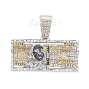 Diseño personalizado 925 plata esterlina moissanite diamante colgante hombres declaración Bling para fiesta personalizado última joyería - Product Image 1