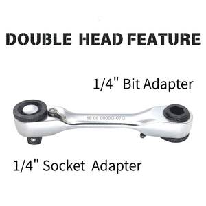 Fabriqué à Taïwan, poignée à cliquet courte, double tête, 90T x 87 mmL, ODM OEM - Product Image 2