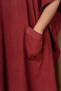 Nouveau femmes décontracté broderie florale caftan robe genou longueur grande taille lavable tissé tissu naturel taille modèle de commande - Product Image 4