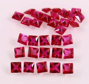เครื่องประดับทำจากทับทิมทรงสี่เหลี่ยมสีชมพูคุณภาพสูงสำหรับใส่แหวนและสร้อยคอปรับเทียบขนาดได้5มม. ถึง25มม. - Product Image 2