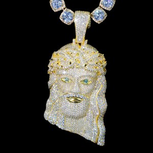 High Quality Customized Jesus 14k Yellow Gold Fine Pendants & Charms IGI Certified Diamond Iced Out Hip Hop Pendant for <b>Men</b> - Product Image 2