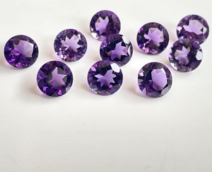 Améthyste violette naturelle, taille ronde, 7 mm, facettée - Améthyste en vrac, qualité supérieure - Product Image 3