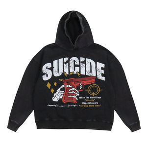 2024 Personnalisé Top Design Hommes Oversize Puff Impression Hoodies Meilleure Qualité Casual Wear Puff Impression Hoodies - Product Image 1