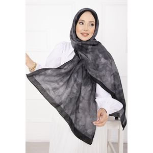 Black Batik Pattern Bamboo Scarf Series Hand Drawn Digital Printed Viscose Modal Jersey Lace Floral Solid Winter Suitable - Product Image 1