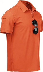 Directo de fábrica, polos para hombre, camiseta polo deportiva de manga corta que absorbe la humedad personalizable para hombre - Product Image 5