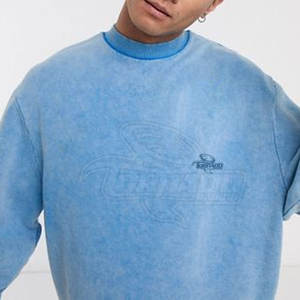 Sudadera de lavado ácido para hombre, diseño de logotipo personalizado, tela francesa de Terry de gran tamaño, precio - Product Image 4