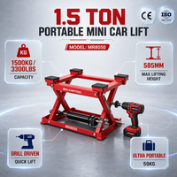 MR8050 Mini-élévateur de voiture portable 1,5 tonne, mécanique, à entraînement par perceuse, élévateur à ciseaux rapide pour garage domestique et atelier de réparation automobile