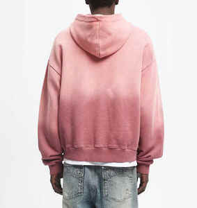 Sweat à capuche zippé et surdimensionné pour homme, poids lourd 100% coton, personnalisable, délavé au soleil, style streetwear délavé à l'acide pour l'hiver - Product Image 3