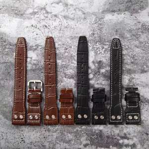 หมุดย้ำสายรัดไม้ไผ่-หนังวัวชั้นหนึ่งสำหรับ IW500107นำร่องใหญ่ <span class=keywords><strong>IWC</strong></span> - Product Image 4