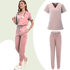 Femmes fermeture éclair ouverture gommage manteau col coton allaitement uniforme Spa vêtements de travail médecin salopette pour professionnels médicaux vétérinaires - Product Image 6