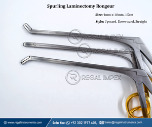 Rongeur manuel de laminectomie en acier inoxydable de haute qualité Regal Impex RI-NS-90013, 4 mm x 10 mm, certifié CE, faible MOQ - Product Image 2