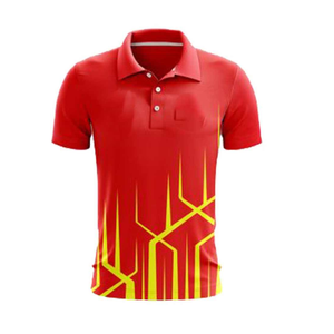 Uniforme de cricket en polyester 100% léger jaune rouge - Product Image 2