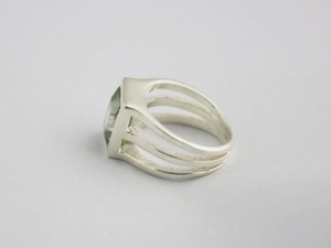 Green <b>Amethyst</b> Octagon 925 Sterling Silver Chunky Unisex <b>Ring</b> For <b>Man</b> Solid Silver Jewelry - Product Image 3