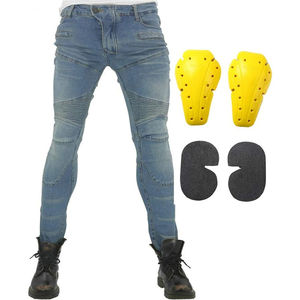 <b>Men</b> Motorbike <b>Jeans</b> Reinforced Pants Fully Lined with Protective Layer Stylish Riding <b>Jeans</b> Motorcycle Blue Denim Pants Designed - Product Image 4