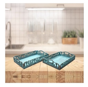 Plateau de service en bois d'acacia, écologique, durable, de qualité commerciale, très vendu, pour hôtel, restaurant, Noël - Product Image 2