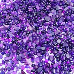 Cabochon d'améthyste violette naturelle Pierre polie de taille mini en vrac - Product Image 1