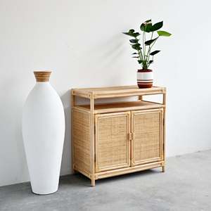 ตู้เก็บของสำหรับตู้รองเท้าชั้นวางรองเท้าพร้อมบานพับประตูตู้หวาย - Product Image 6