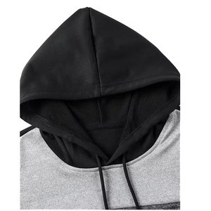 Vente en gros de sweats à capuche personnalisés pour hommes 5XL Patchwork Streetwear Sportswear Sweat à capuche de style survêtement printemps automne décontracté - Product Image 5