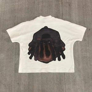 เสื้อยืดโอเวอร์ไซส์ไร้รอยต่อสำหรับสตรีทแวร์เปิดไหล่ไหล่แบบ Boxy พอดีตัวเสื้อฮิปฮอปตัวสั้นตามสั่งสำหรับลุคอินเทรนด์ - Product Image 4
