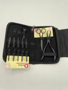 Outils d'extension de cheveux Plasma noir mat en acier inoxydable C-Curves Pince d'extension de cheveux Ciseaux à cheveux Clips de séparation de cheveux - Product Image 6