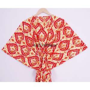 <b>Women's</b> Comfortable Cotton Kaftan Long Sleepwear <b>for</b> Summer Autumn Spring Evening Gowns <b>for</b> Party & <b>Resort</b> <b>Wear</b> - Product Image 2