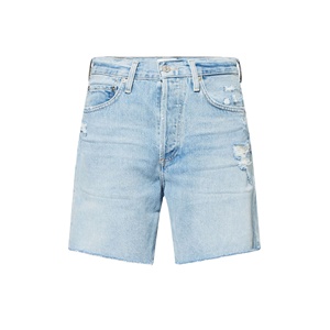 Pantalones cortos de mezclilla desgastados informales de cintura media de calidad superior para mujer Pantalones vaqueros Boyfriend personalizados Traje elegante de verano - Product Image 1