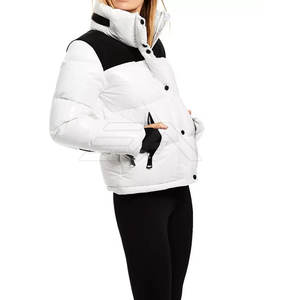 <b>Cheap</b> Price High Quality Women <b>Puffer</b> <b>Jackets</b> Plus Size Breathable Knitted Stand Collar Polyester Filled Winter Sale - Product Image 2