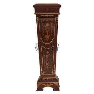 Columna Decorativa de Madera con Incrustaciones Clásicas de Lujo - Product Image 2
