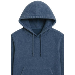 Vintage personalizado Streetwear Boxy Puff Sudadera con capucha bordado recortado francés Terry Fleece DTG estampado gráfico estilo francés recortado Sudadera con capucha - Product Image 4