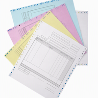 Papier autocopiant NCR en pâte de bois pour imprimante, 1 à 6 plis, 500 feuilles, pour factures et reçus, format continu, impression numérique, personnalisé OEM usine
